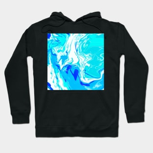 Paint Spill Blue Hoodie